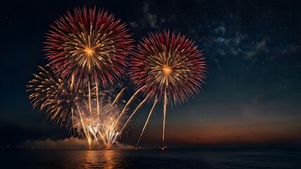fireworks on the river