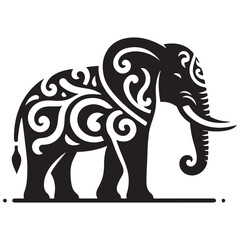 Premium Quality Elephant Silhouette Vector 