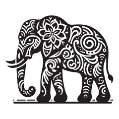 Premium Quality Elephant Silhouette Vector 