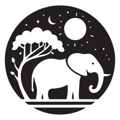 Premium Quality Elephant Silhouette Vector 
