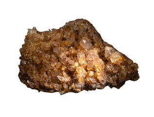  quartz mineral on white, isolated