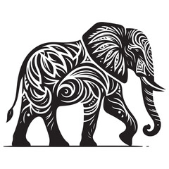 Premium Quality Elephant Silhouette Vector 