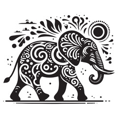 Premium Quality Elephant Silhouette Vector 