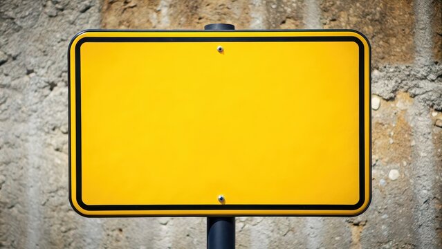 Vibrant yellow and black sign for attracting attention, vibrant, yellow, black, sign, attention-grabbing