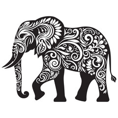 Premium Quality Elephant Silhouette Vector 