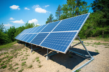 solar panels on a mountain
