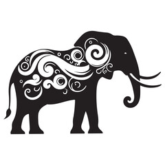 Premium Quality Elephant Silhouette Vector 