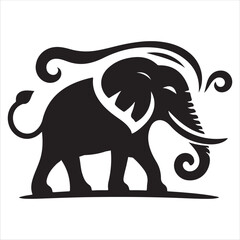 Premium Quality Elephant Silhouette Vector 