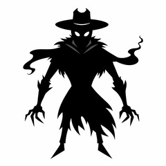 cowboy ghost black vector silhouette