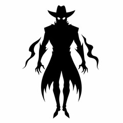 cowboy ghost black vector silhouette