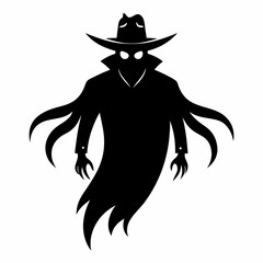 cowboy ghost black vector silhouette