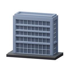 Company building 3d illustration