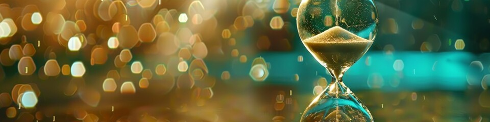 Timeless Progress: Symbolic Sandglass Representing the Eternal Flow of Seconds and Minutes