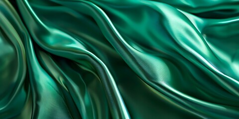 Obraz premium Rich emerald green background with a slight shimmer, perfect for eco-friendly products or natural skincare items 