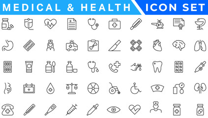 Medical Vector Icons Set.