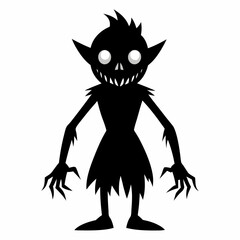 black creepy halloween black vector silhouette