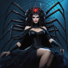 Fantasy, Spider Queen Arachne 판타지,거미의 여왕 아라크네 Generative AI