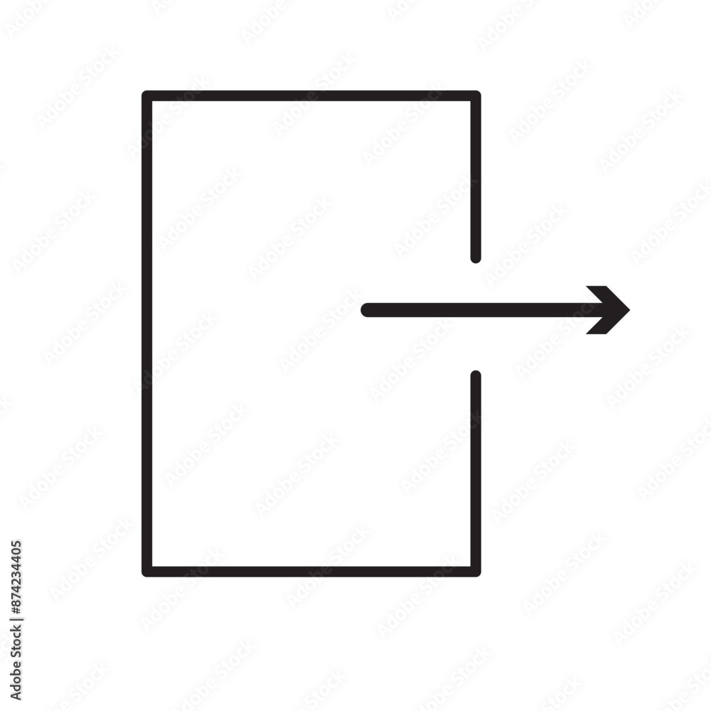 Poster sign in and sign out app vector symbol logout arrow and door icon exit and entry arrow login account