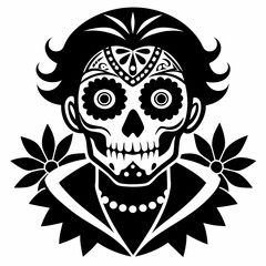 black day of the dead black vector silhouette