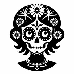 black day of the dead black vector silhouette