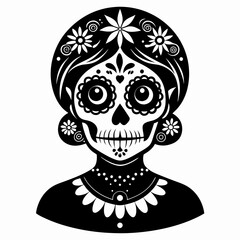 black day of the dead black vector silhouette