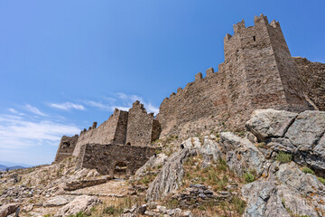 The Red Castle (Kokkinokastro or Castello Rosso) a medieval castle built at the foot of Mount Ochi,...