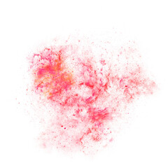 red galaxy splash watercolor texture transparent background