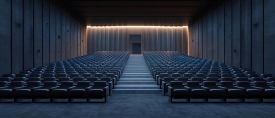 The auditoriums acoustics are perfected for speeches, presentations, and musical performances, creating an immersive experience for the audience with copy space
