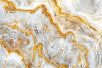 luxurious marble texture swirling patterns of creamy white and golden veins smooth polished surface opulent and elegant abstract background