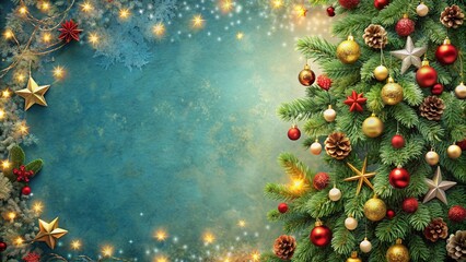 christmas background with christmas tree