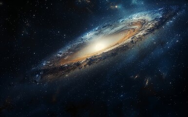 Spiral Galaxy in the Vastness of Space