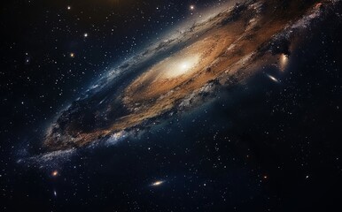 Spiral Galaxy in Deep Space
