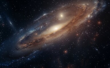 Spiral Galaxy in the Vastness of Space