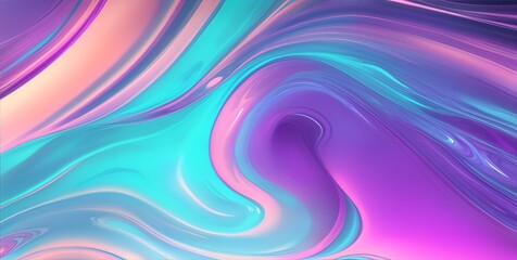 Obraz premium Vibrant Digital Art: Swirling Patterns in Pink, Blue, and Purple