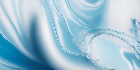 Azure Swirls: Abstract Art with Dynamic Blue and White Patterns Intertwined in a Marbled Aesthetic