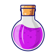 vector illustration of purple potion 