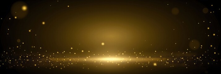 Golden Abstract Bokeh Background with Sparkling Light Effects for Celebrations