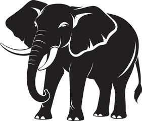 Fototapeta premium elephant approaching isolated illustration