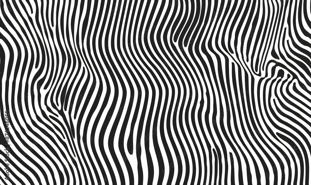 Poster black and white background with diagonal wavy lines for design, vector illustration. abstract simple