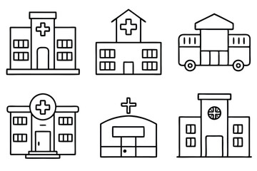 Hospital line art illustration Effective Hospital Graphics