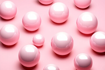 pink pills on white background generative ai