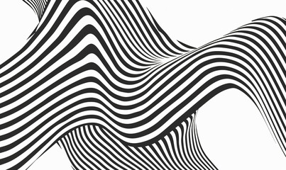 
Black and white background with diagonal wavy lines for design, vector illustration. Abstract simple pattern with wavy line in the style of retro.