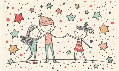 wedding card cartoon illustrator