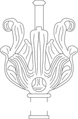 Sketch illustration silhouette vector drawing detail design decoration ornament icon logo symbol old classic vintage 