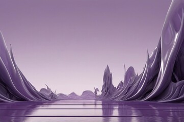 surreal purple digital art in light purple colors, in the style of minimalism