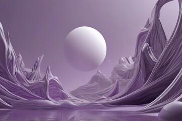 surreal purple digital art in light purple colors, in the style of minimalism