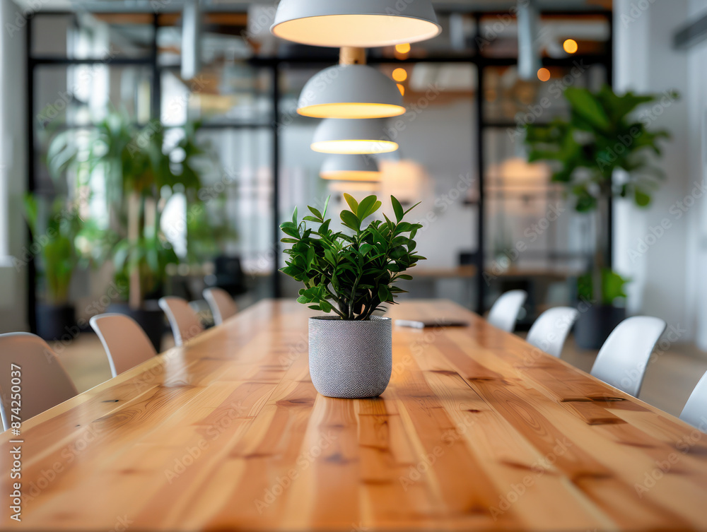 Aufkleber a team of colleagues collaborates on a project in a modern conference room the table is set for brai