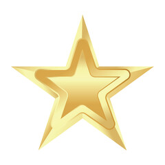 Vector golden star. Gold star