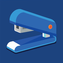 Vector illustration of a blue stapler