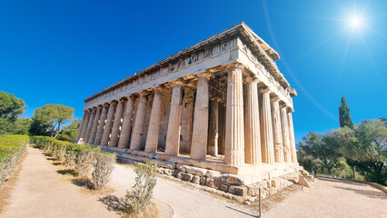 Obraz premium athens greece hephaestus temple in athens ancient agora greece